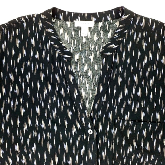 Soft Joie Cassina Black Abstract Print 3/4 Dolman Sleeve Shirt Dress Women Small - Picture 3 of 14